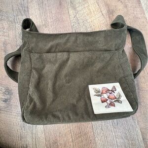 Olive Green Corduroy Men's Bag